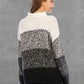 Color Block Turtleneck Sweater