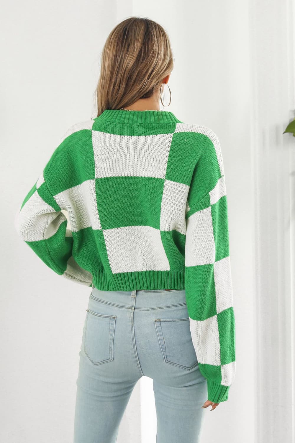 Hannah Lea Color Block Round Neck Dropped Shoulder Sweater 🦋