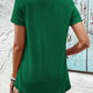 Women's Spliced Lace Contrast Short Sleeve Top