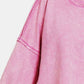 Zenana Exposed Seam Round Neck Dropped Shoulder Sweatshirt - Brand Zenana