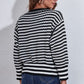 Women's Isla Striped V-Neck Knit Top