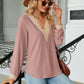 V-Neck Long Sleeve Blouse