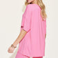 Basic Bae Full Size V-Neck Drop Shoulder Short Sleeve T-Shirt and Shorts Set