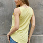 BOMBOM Criss Cross Front Detail Sleeveless Top in Butter Yellow 🦋
