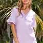 BiBi V-Neck Short Sleeve Blouse - Brand BiBi