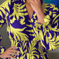 Printed Flounce Sleeve Maxi Dress