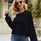 Chic Babe' Round Neck Dropped Shoulder Sweater 🦋