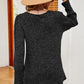 Decorative Button Square Neck T-Shirt