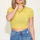 Basic Bae Cropped Full Size Ribbed Round Neck Short Sleeve T-Shirt