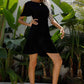 Round Neck Short Sleeve Mini A-Line Dress
