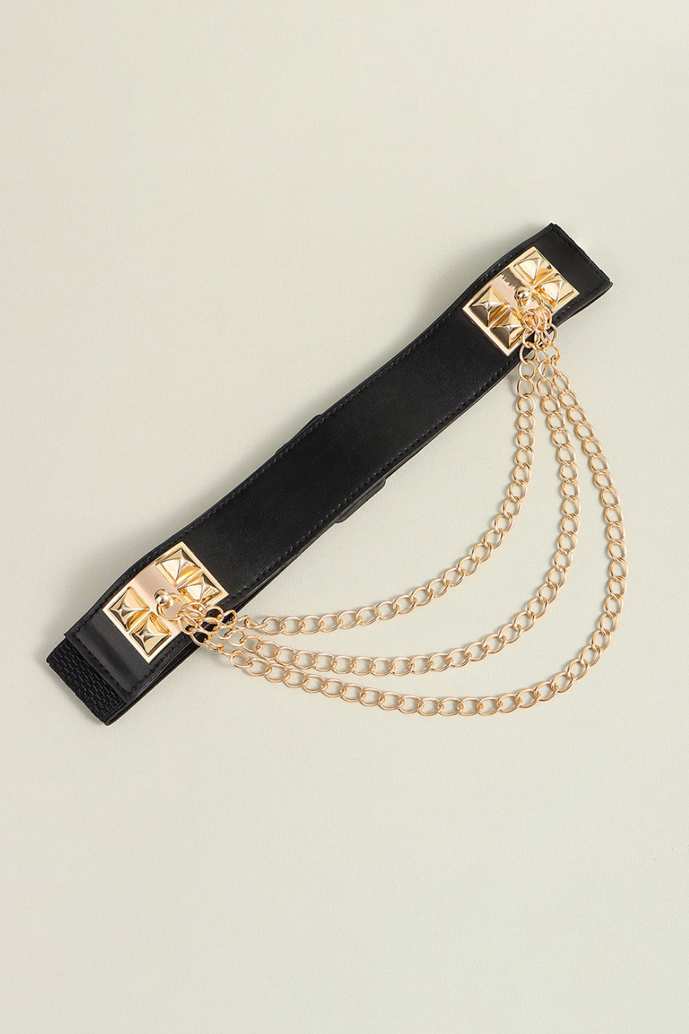 BeyondBeautiful Elastic Belt with Chain