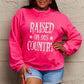 Simply Love Full Size RAISED ON 90'S COUNTRY Graphic Sweatshirt