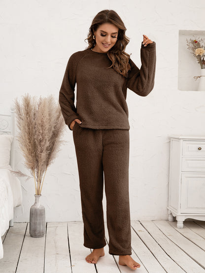 Vixen Teddy Long Sleeve Top and Pants Lounge Set