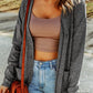 Long Sleeve Dropped Shoulder Cardigan with Pocket