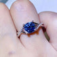 Women's 1 Carat Moissanite Crisscross 925 Sterling Silver Ring
