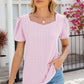 Eyelet Puff Sleeve T-Shirt