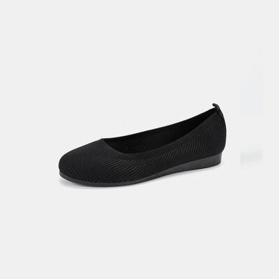 Yana Lynn Round Toe Knit Ballet Flats