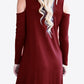 Women's Full Size Cold-Shoulder Long Sleeve Round Neck Dress