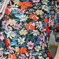 Floral Ruffle Shoulder Frill Neck Blouse