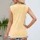 SUNSETNIGHTS Full Size Spliced Lace V-Neck Tank