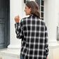 Plaid Button Up Pocketed Shirt