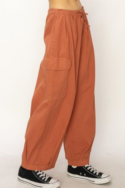 HYFVE Drawstring Cargo Wide Leg Pants *