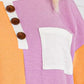 Celeste Full Size Color Block Short Sleeve T-Shirt