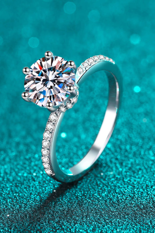 Women's 925 Sterling Silver 2 Carat Moissanite Ring