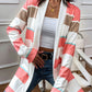 Striped Open Front Longline Cardigan