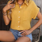 Textured Pocketed Button Up Shirt