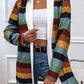 Color Block Open Front Cardigan