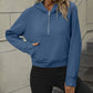 Malibu Dreams Zip-Up Raglan Sleeve Hoodie with Pocket
