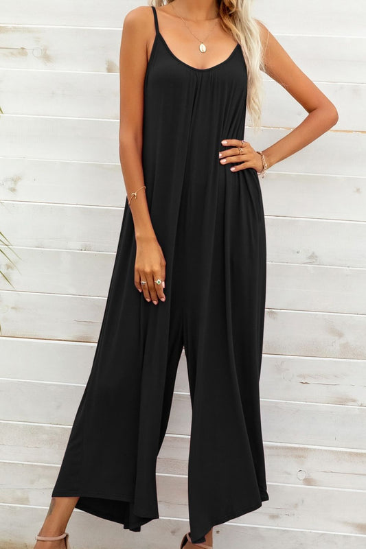 Teresa Spaghetti Strap Scoop Neck Jumpsuit