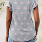Printed Round Neck Short Sleeve T-Shirt