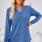 Notched Long Sleeve T-Shirt