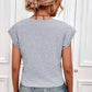 Full Size Tied Round Neck Crop Tee