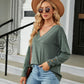Full Size V-Neck Long Sleeve T-Shirt