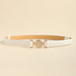 Abigail Andi Rhinestone Décor PU Leather Belt