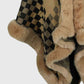 Savannah Jay One Size Checkered Faux Fur Trim Poncho