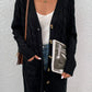 Cable-Knit Button Down Cardigan with Pockets