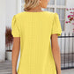 Eyelet Puff Sleeve T-Shirt