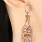 Wine Shape Zinc Alloy Acrylic Dangle Earrings