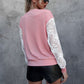 Lace Detail Round Neck Dropped Shoulder T-Shirt