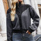 Two-Tone Collared Neck Jacket