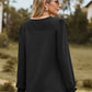 Full Size Round Neck Puff Sleeve Blouse