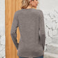 Full Size Notched Neck Long Sleeve T-Shirt