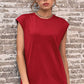 Women's Round Neck Cap Sleeve Top