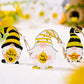 Hanging 3-Pack Bee Themed Wood Gnome Ornaments