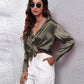 Button Up Collared Neck Long Sleeve Shirt