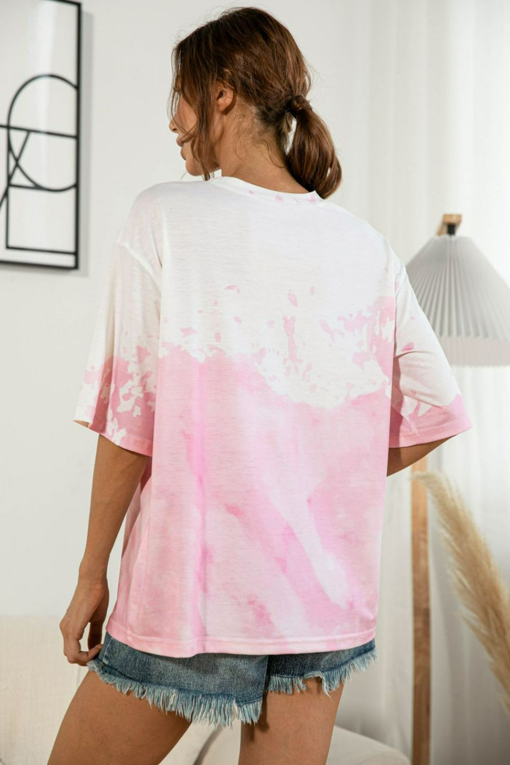 Women's Tie-Dye Round Neck Tee Shirt